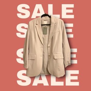 H&M Ladies Double-breasted Jacket-Cream